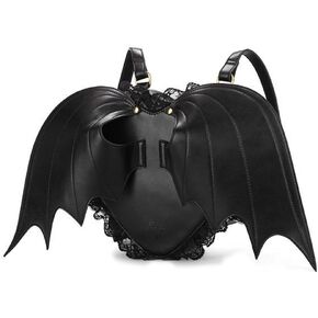Women Bat Wing Crossbody Bag Goth Punk Fashion Handbag for Girl Gothic Shoulder Bag