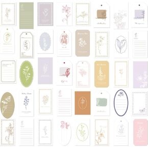 4 Packs Floral Print Paper Artistic Scrapbooking Paper Decorative Flower Paper Tag Thick Specialty Paper Single-Sided with Letterpress Printing for Journaling Card Making Collaging Wrapping (Tender)