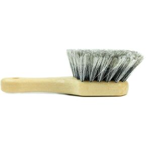 CARCAREZ Short Handle Car Wheel Brush with Soft Bristles, Grey
