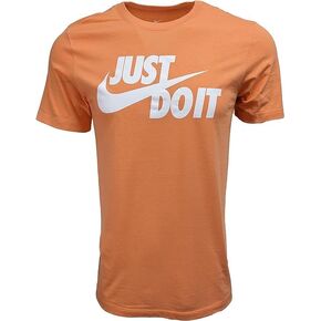 Nike Men's Sportswear Tee Just Do It Swoosh (X-Large, Orange/White)