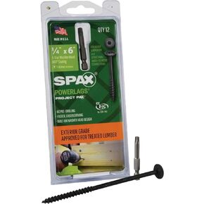 SPAX PowerLag 1/4 in. in. X 6 in. L T-30 Washer Head Structural Screws 12 pk