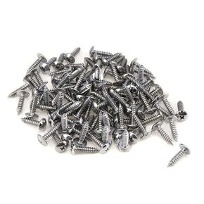 100Pcs M5x20mm 304 Stainless Steel Round Phillips Head Wood Screws Self Tapping Screw Fasteners
