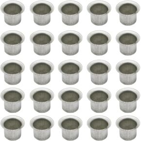 25 Pcs Metal Candle Cups Candle Holders Candlestick Holder Prevents from Wax Dripping for Lamp or Candle Making