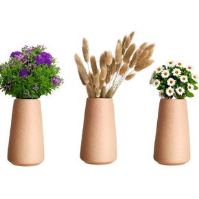 Famie Ceramic Vase Set, Flower Vases That are Simple, Vintage, & Modern, Vases for Home Décor, Table Centerpiece, Shelf Décor, Boho Décor, Kitchen, Bathroom, & Living Room