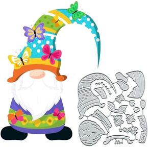 الربيع الفراشة جنوم سانتا المعادن يموت التخفيضات، سانتا عيد الميلاد بطاقة معدنية قطع يموت قطع الإستنسل لبطاقات سكرابوكينغ DIY الزخرفية النقش ورقة يموت لصنع بطاقة سكرابوكينغ in Kuwait