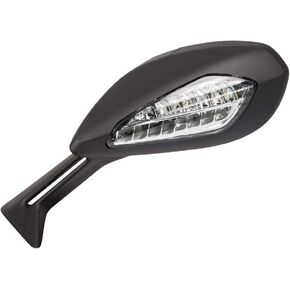 KiWAV OEM Replacement Mirror Black FD-981 compatible for Ducati Panigale 1299 with LED Turn Signal Left Hand x 1