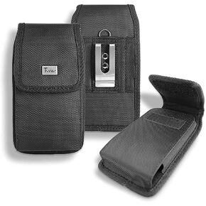 for Samsung Galaxy A32 Case; TMAN® Rugged Nylon Holster Heavy Duty Vertical Holster w Metal Belt Clip Pouch Case for Samsung Galaxy A32 5G (XL Size Fit)
