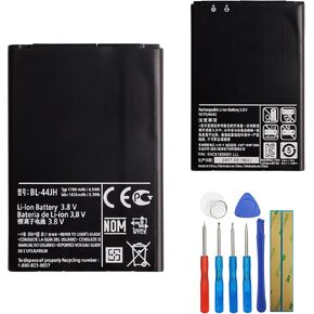 Replacement Battery BL-44JH Compatible with LG Optimus L7 P700 LW770 Select AS730 Zone2 VS415 with Tools in Kuwait