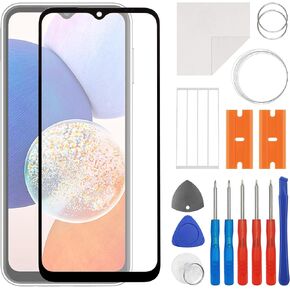 for Galaxy A14 5G Screen Replacement A14 5G SM-A146 / A22 5G Front Outer Lens Screen Glass Replacement Waterproof Adhesive Repair Kit(No Digitizer,No LCD)