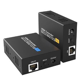 موسع Tendak 120M/400Ft HDMI، أكثر من RJ45 Cat5e/ 6 HDMI Ethernet موسع Balun مع حلقة خارجية، جهاز إرسال واستقبال HDMI عبر إيثرنت، يدعم Full HD 1080P@60 هرتز EDID تلقائي ثلاثي الأبعاد in Kuwait