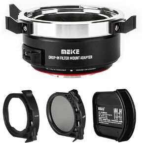 Meike MK-PLTX-C Drop-in Filter Manual Focus Mount Adapter with Variable ND and UV Filters for ARRI PL-Mount Cine Lens to Fujifilm X Mount Cameras