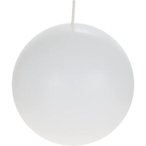Mega Candles 1 pc Unscented White Round Ball Candle, Hand Poured Premium Wax Candles 4 Inch x 4 Inch, Home Décor, Wedding Receptions, Baby Showers, Birthdays, Celebrations, Party Favors & More