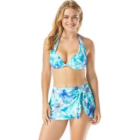 كوكو ريف سورينتو الساحلي الأزهار هالة النقش الرسن بيكيني أعلى كابري الأزرق 10 (34C) in Kuwait