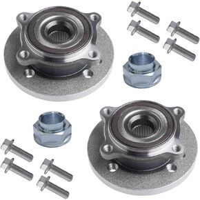 513226 x2 Front Wheel Bearing and Hub Assembly w/Bolts Compatible with 2002 2003 2004 2005 2006 Mini Cooper
