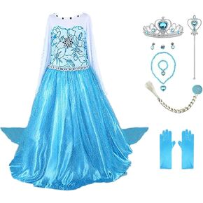 DreamHigh Girls Princess Dress with Crown & Wand Size 3-10 Years