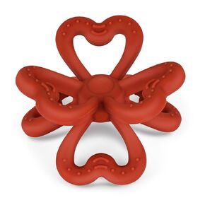 Haakaa Silicone Clover Teether Toy - Food Grade Silicone Teething Toys for Babies 3-6 Months 6-12 Months, Soft & Easy Hold Chew Toy for Infant, BPA Free (Copper)