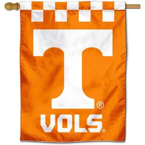 Tennessee Vols Checkerboard Double Sided House Flag