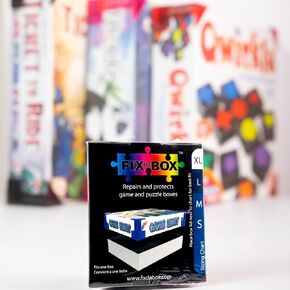 Large Set: plastic corner support pieces to repair and protect your game or puzzle box. Clip over broken lid corners to cover damage and reinforce box. Fits box lids 2.3-3.0 in high. (Black)