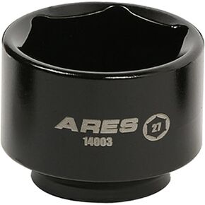 ARES 14008 – 36mm Low Profile Fuel Filter Socket - Low Profile Design for Easy Access - Chrome Vanadium Steel with Manganese Phosphate Coating to Resist Rust and Corrosion