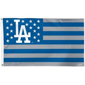 Wincraft MLB Los Angeles Dodgers Stars and Stripes Deluxe Flag, 3 x 5', Multicolor