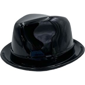 Mike's ProLids Ralphie Fedora - Motorcycle Novelty Lid for Men and Women - Novelty Lid for Adults - Matte & Gloss Black