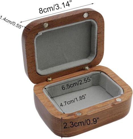1Pack Mini Wooden Guitar Pick Case, Small Jewelry Box, Box Storage for Guitar Picks/Jewelry/Contact lens in Saudi Arabia