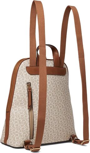 Calvin Klein Lillian Signature Backpack Brown/Khaki/Black/White One Size in Saudi Arabia
