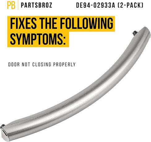 مقبض الباب PartsBroz DE94-02933A - متوافق مع فرن الميكروويف Samsung - يستبدل AP5622966 2448710 DE64-02522A PS4239327 بديل فائق التحمل - عبوتان in Kuwait