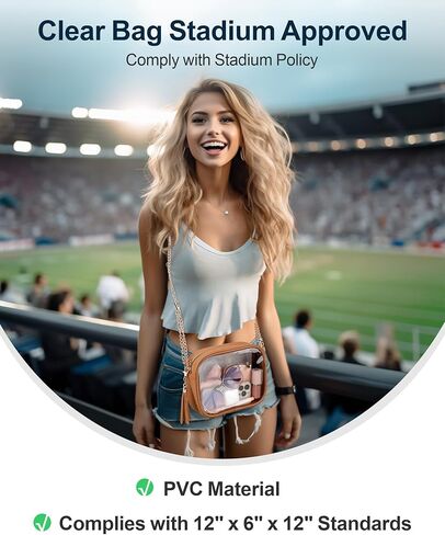 PACKISM محفظة بيضاء شفافة وحقيبة كروس شفافة باللون البني، مبيعات الحزمة in Kuwait