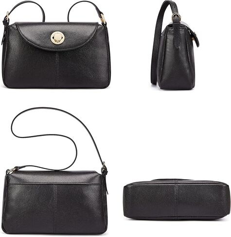 حقائب كتف جلدية صغيرة للنساء محفظة سفر فاخرة من جلد الماعز مع شريطين قابلين للتعديل in Kuwait