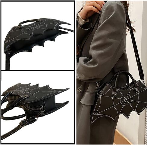 Women Bat Wing Crossbody Bag Goth Punk Fashion Handbag for Girl Gothic Shoulder Bag in Saudi Arabia