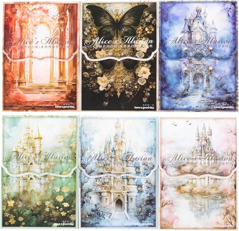 Alideco 180pcs Vintage Scrapbook Paper Spring Girls Scrapbooking Paper for Journaling Supplies, Decorative Craft Paper for Junk Journals(sijiyouhua) in Saudi Arabia
