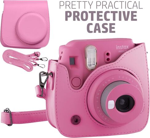 Fujifilm Instax Mini 9 Camera Value Bundle for Girls & Kids to Take & Print Pictures. Includes Fuji Instant Film (40 Sheets), Premium Case, Lens, Filters, Cute Album, St (Flamingo Pink) in Saudi Arabia