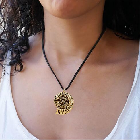 Yalice Boho Shell Necklace Chain Ursula Conch Pendant Necklace Beach Leather Suede Choker Necklaces for Women and Girls in Saudi Arabia