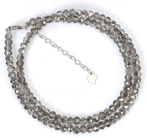 ABCGEMS Madagascan Red Garnet Beads Chocker Necklace with Sterling Silver Lobster Clasp & 2-Inch Chain Extender (A Revolutionary Diamond-Cut Brings a High-End Look to a Traditional Rondelle) Micro-Faceted Rondelle (Adjustable 15.5+2 Inches) Tiny 4mm in Saudi Arabia