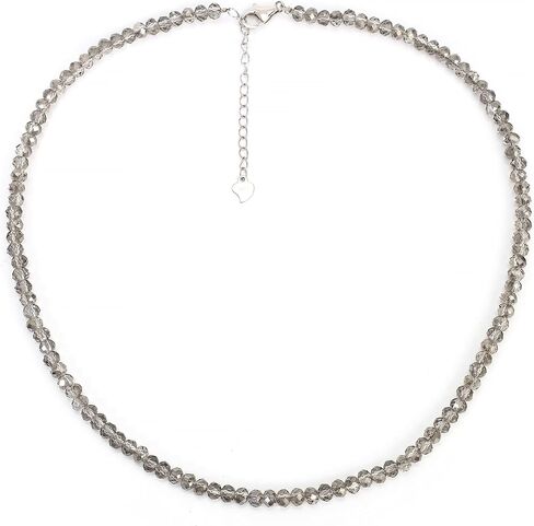 ABCGEMS Madagascan Red Garnet Beads Chocker Necklace with Sterling Silver Lobster Clasp & 2-Inch Chain Extender (A Revolutionary Diamond-Cut Brings a High-End Look to a Traditional Rondelle) Micro-Faceted Rondelle (Adjustable 15.5+2 Inches) Tiny 4mm in Saudi Arabia
