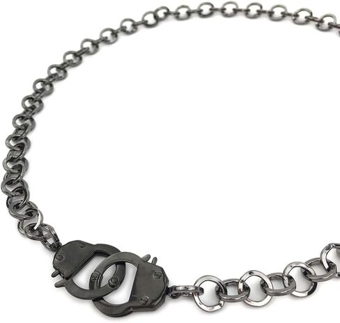Succuba Stainless Steel Handcuff Choker Necklace Chain Pendant Choker Collar Necklace for Women and Men from 16 to 24 Inches with Box in Saudi Arabia