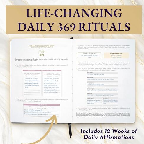 The Ultimate Project 369 Manifestation Journal: مجلة إرشادية 369 لإطلاق إمكاناتك اللامحدودة - مقدمة في عبوة فاخرة جاهزة للهدايا in Kuwait