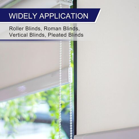 uxcell 1Pcs 9.15 Meters (10 Yards) Roller Blind Bead Chain Cord POM Blinds Pull Bead Chain Accessories Ball Beaded Chain for Vertical Roller Blinds Window Plastic Shutter, Clear in Saudi Arabia