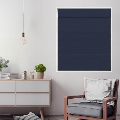 DEZ FURNISHINGS ظلة خلوية رومانية معتمة لاسلكية، مقاس 137.16 سم عرضًا × 182.88 سم ارتفاعًا، أزرق داكن in Saudi Arabia