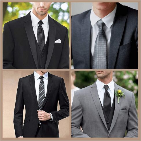 ربطة عنق زهرية بالأبيض والأسود - ربطة عنق زهرية أبيض وأسود (5) in Kuwait