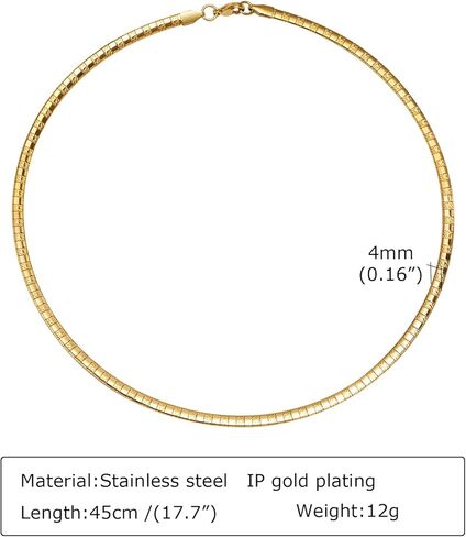 MEALGUET قلادة طوق مطلية بالذهب للنساء: الفولاذ المقاوم للصدأ بيان الموضة العنق مرونة الحد الأدنى قلادة قلادة طوق قلادة للنساء in Kuwait