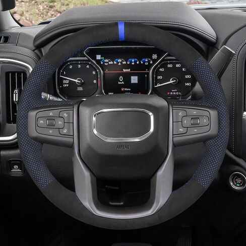 غطاء حماية لعجلة قيادة السيارة من MEWANT لسيارة GMC Sierra 1500 2019-2023 / Sierra 1500 Limited 2022 / Sierra 2500 2020-2024 / Sierra 3500 2020-2024 / Yukon (XL) 2021-2023 ملحقات in Kuwait