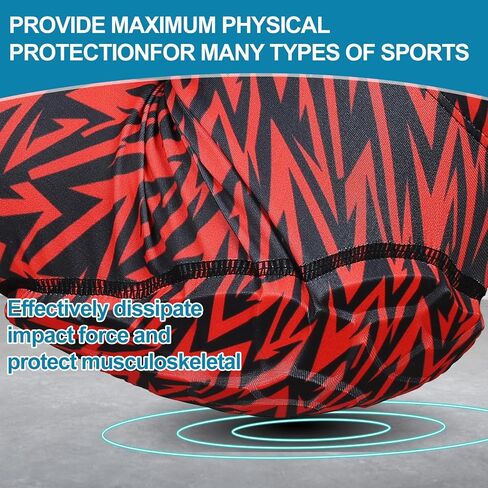 Knee Pads Football Compression Padded Leg Sleeve Knee Protection Pads For Basketball Baseball Volleyball Cycling Wrestling - Adult & Youth Size (S-Red 1 Pair) in Saudi Arabia