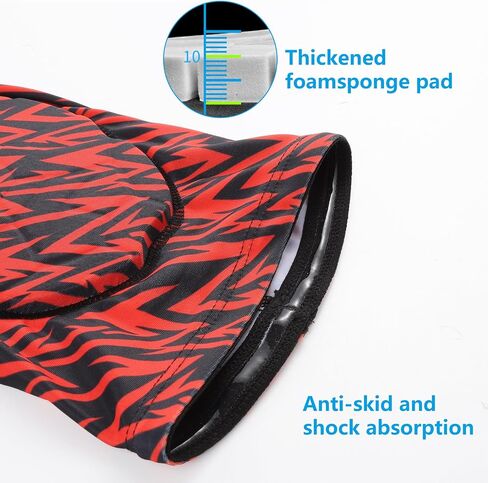 Knee Pads Football Compression Padded Leg Sleeve Knee Protection Pads For Basketball Baseball Volleyball Cycling Wrestling - Adult & Youth Size (S-Red 1 Pair) in Saudi Arabia