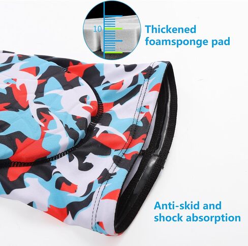 Knee Pads Football Compression Padded Leg Sleeve Knee Protection Pads For Basketball Baseball Volleyball Cycling Wrestling - Adult & Youth Size (S-Red 1 Pair) in Saudi Arabia