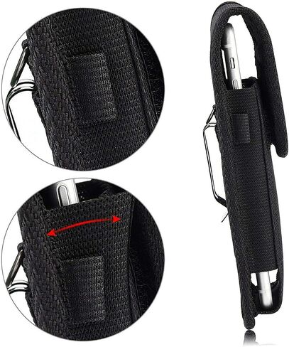 for Samsung Galaxy A32 Case; TMAN® Rugged Nylon Holster Heavy Duty Vertical Holster w Metal Belt Clip Pouch Case for Samsung Galaxy A32 5G (XL Size Fit) in Saudi Arabia
