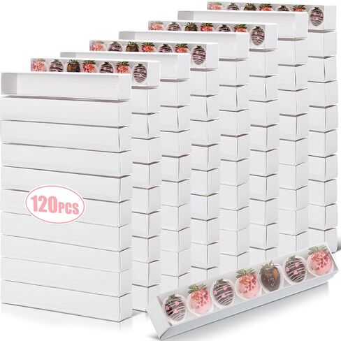 Hoolerry 9x1.6x1.6 Inches Chocolate Strawberry Boxes Bulk Clear Truffle Boxes with Window for Candy Cookie Treat Boxes Boxes Bakery for Mother Day Party Supplies(70 Pcs) in Saudi Arabia