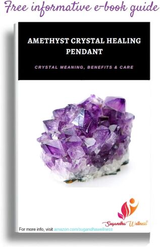 Amethyst Healing Crystal Necklace - Protection, Stress Relief & Luck. Brings Clarity. Calms Mind in Kuwait