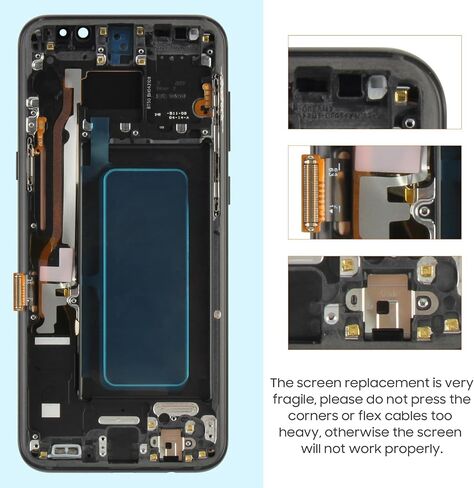 استبدال شاشة OLED لهاتف Samsung Galaxy S8 Plus+ G955 شاشة رقمية تعمل باللمس لهاتف Samsung Galaxy S8 + شاشة LCD G955A G955F G955P G955R4 مجموعة 6.2 بوصة مع أدوات (أسود مع إطار) in Saudi Arabia